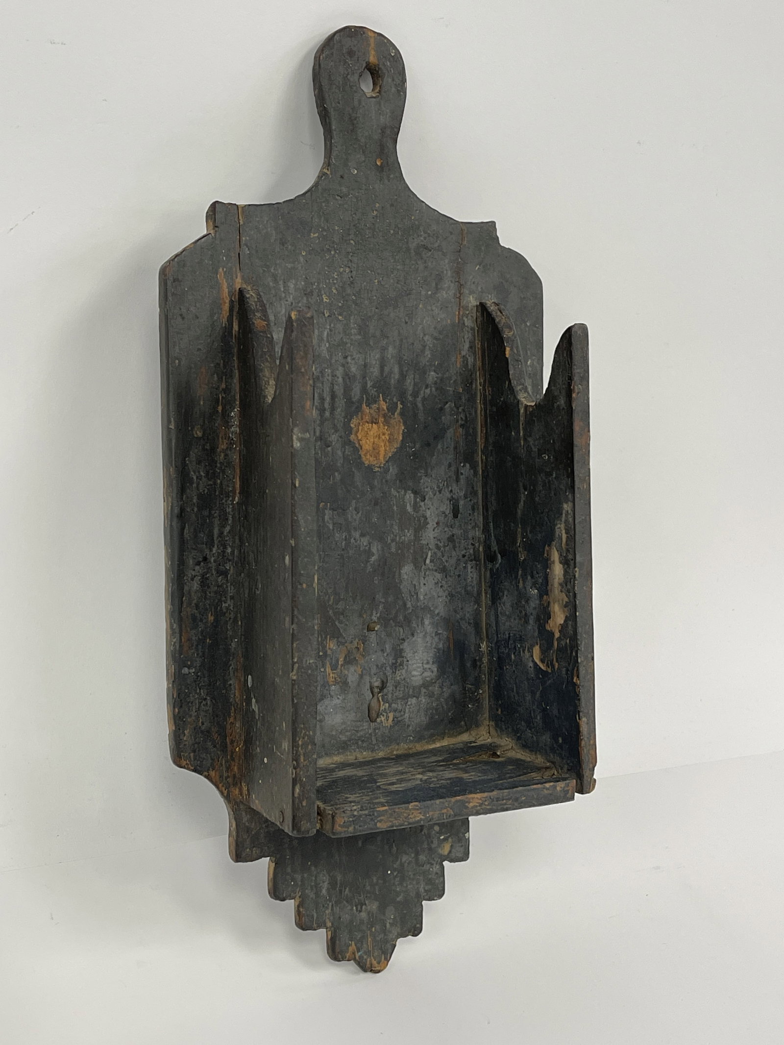 19TH C SCONCE SHELF PINE - 2