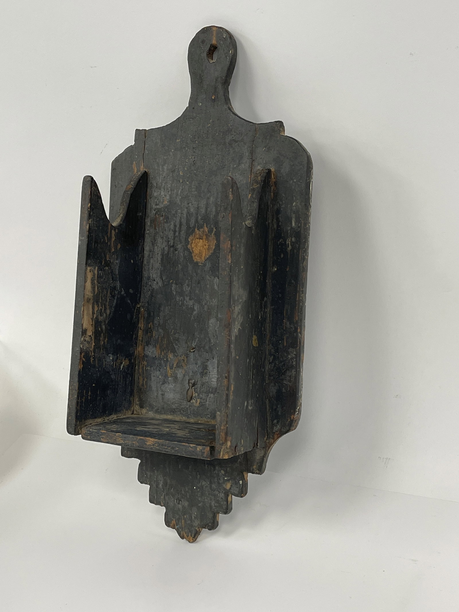19TH C SCONCE SHELF PINE - 3
