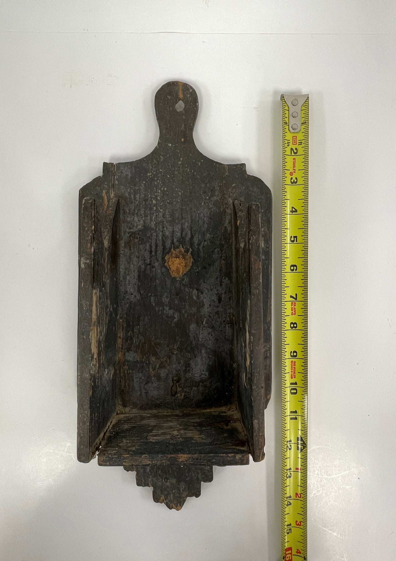 19TH C SCONCE SHELF PINE - 5