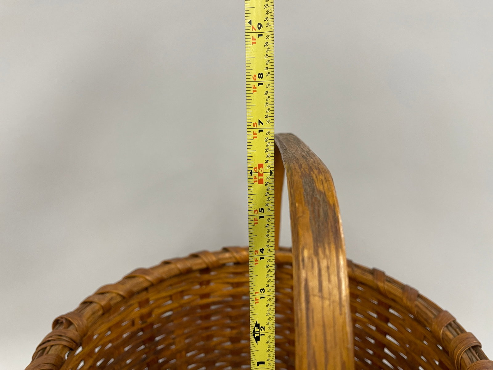 ASH SPLINT BASKET WITH HANDLE - 9