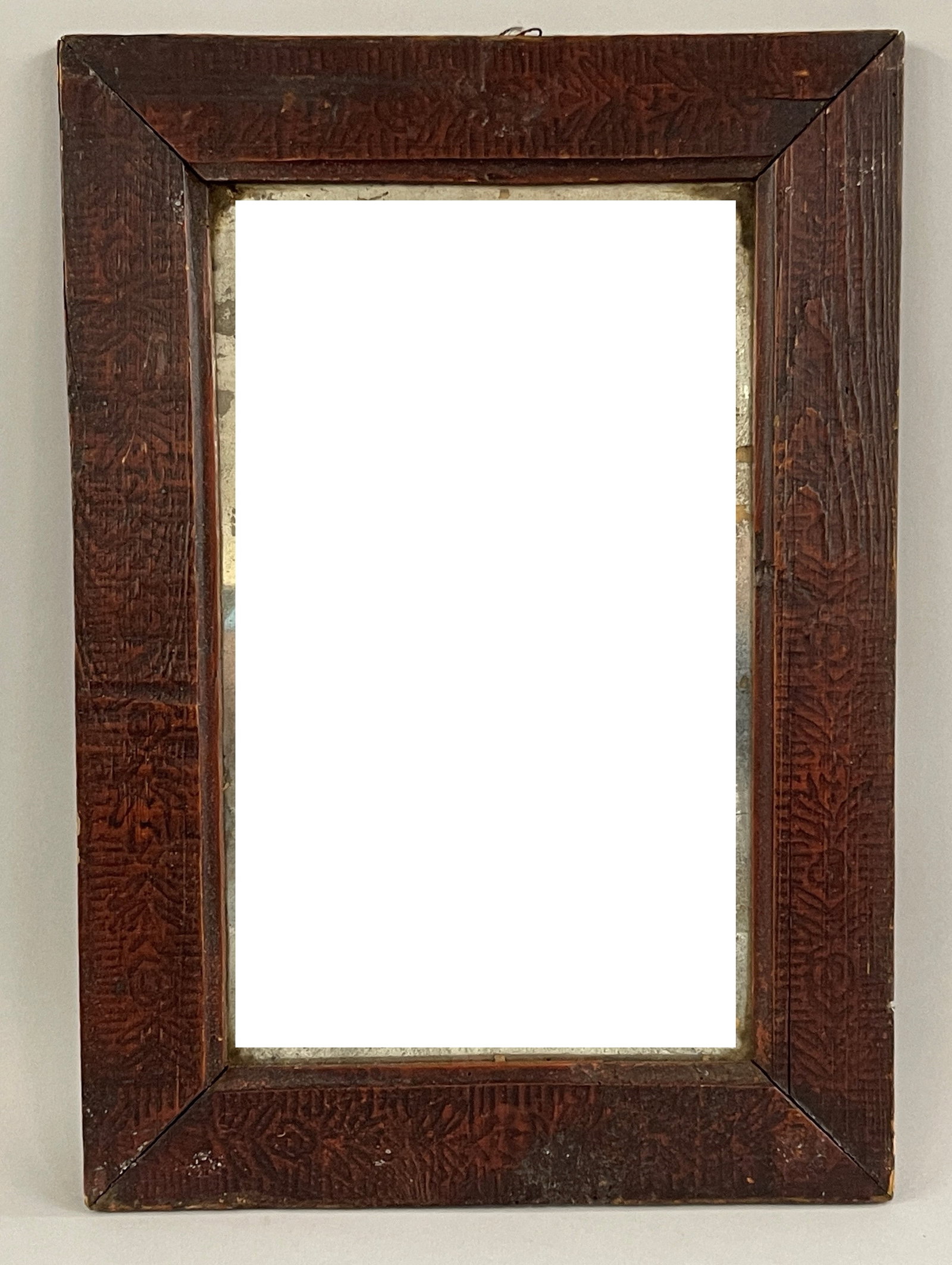 EARLY PAINT DECORATED MIRROR (1 of 6)