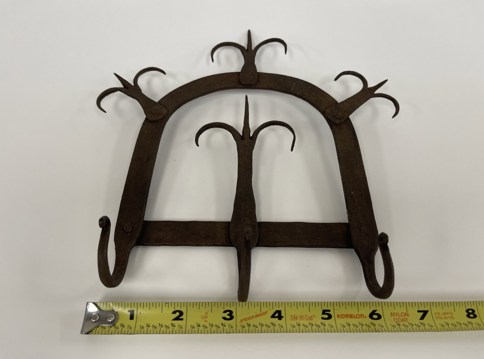 THREE HOOK IRON IMPLEMENT RACK - 4