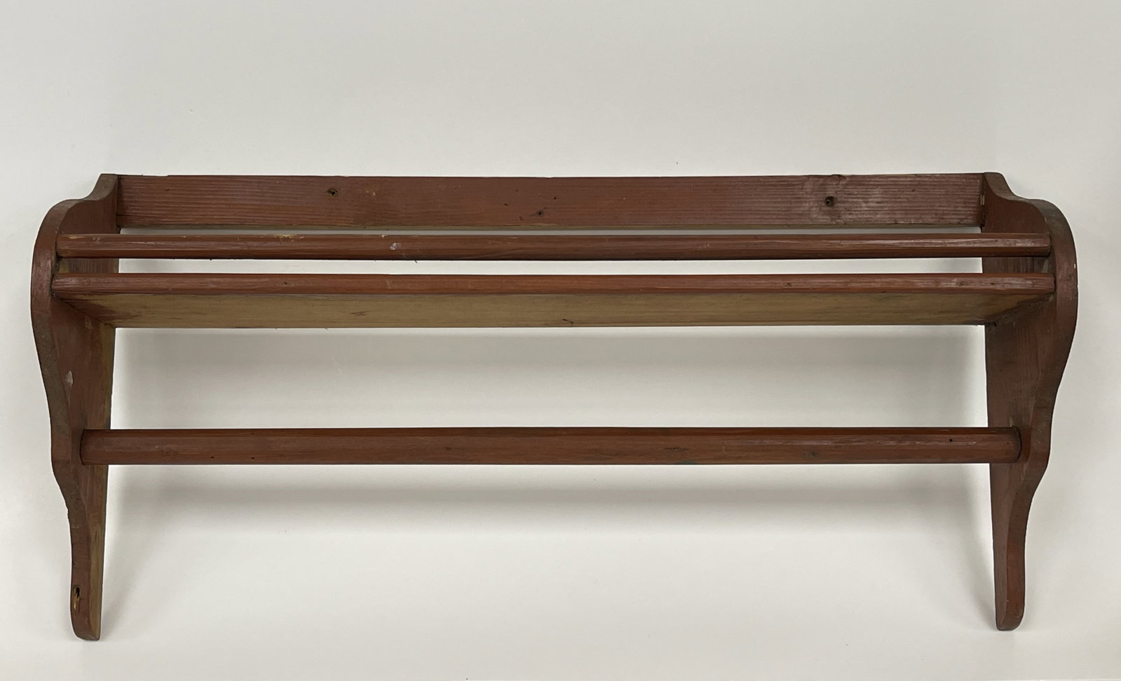 SWEET OLD RED COLOR KITCHEN HANGING RACK & TOWEL BAR (1 of 5)