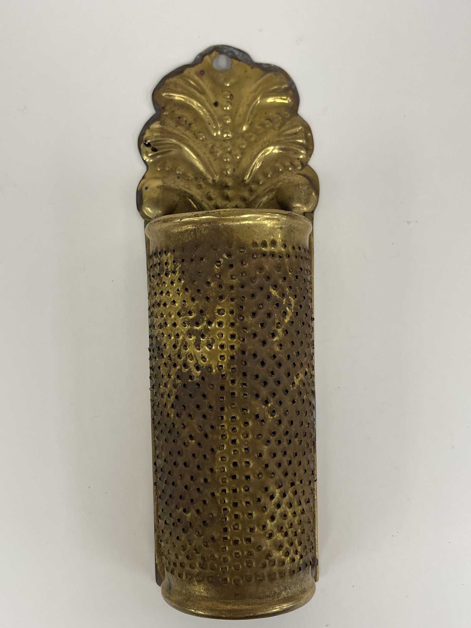 SHEET BRASS NUTMEG GRATER C. 1850 (1 of 1)