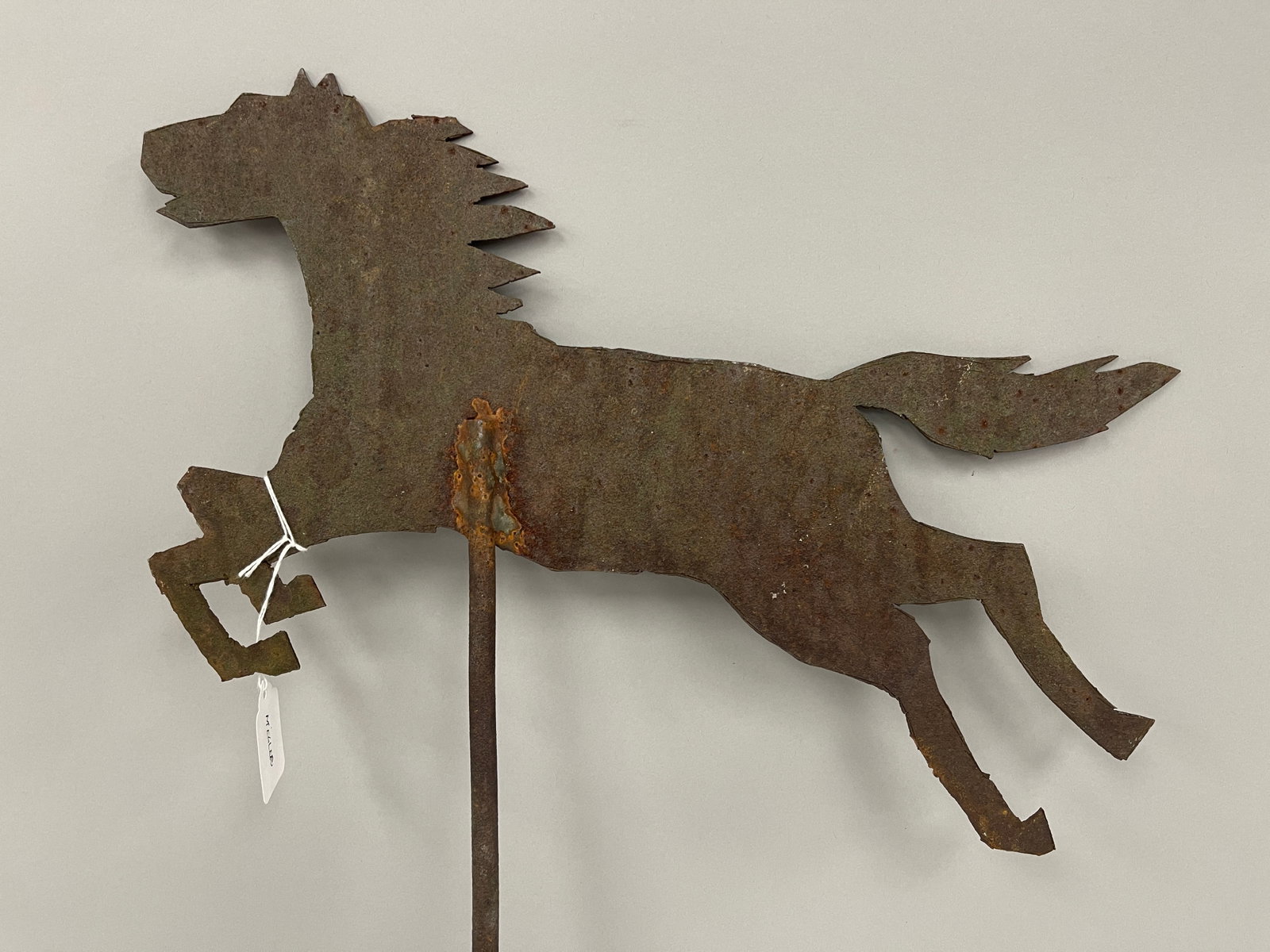 RUNNING HORSE IRON WEATHERVANE WITH ORIGINAL POST (1 of 5)