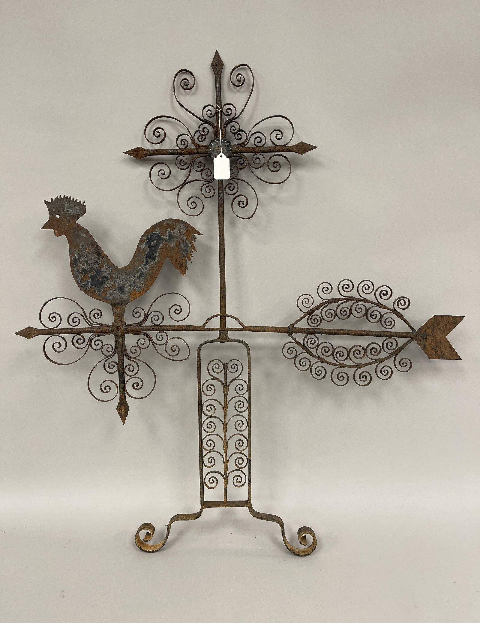 LARGE IRON ROOSTER WEATHERVANE - 2