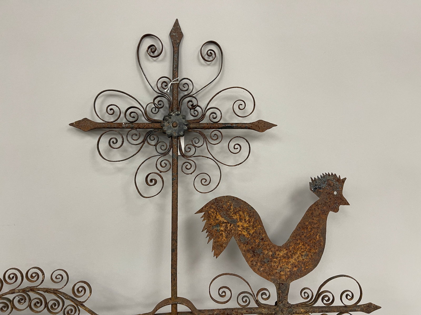 LARGE IRON ROOSTER WEATHERVANE - 4