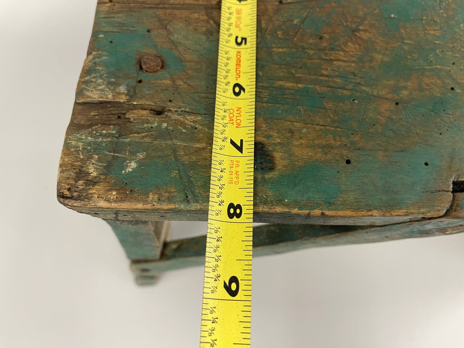 GREEN PAINTED MILKING STOOL - 7