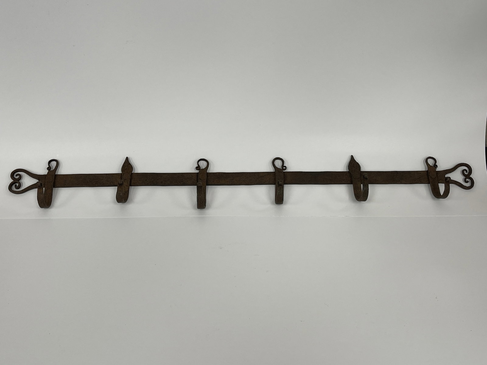 RECTANGULAR 6-HOOK BLACKSMITH MADE UTENSIL BAR (1 of 3)