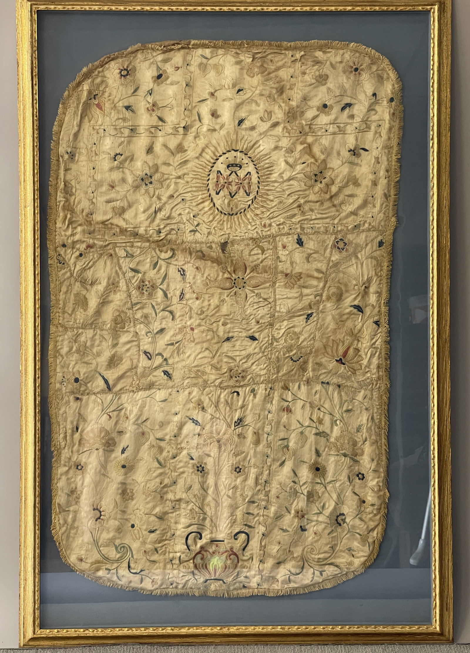 17TH C FRAMED NEEDLEWORK PANEL CONTINENTAL C.1660-1680 GREAT CONDITION (1 of 2)