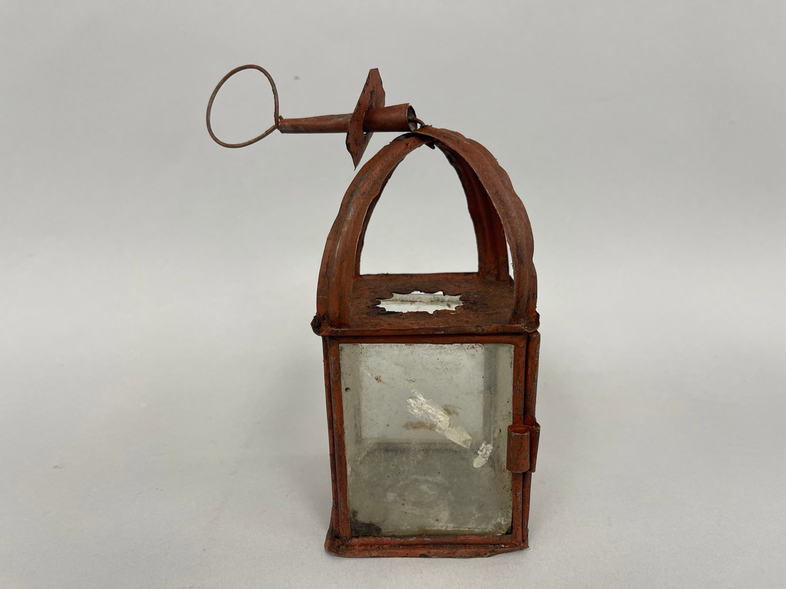EARLY PAINTED TIN LANTERN - 2