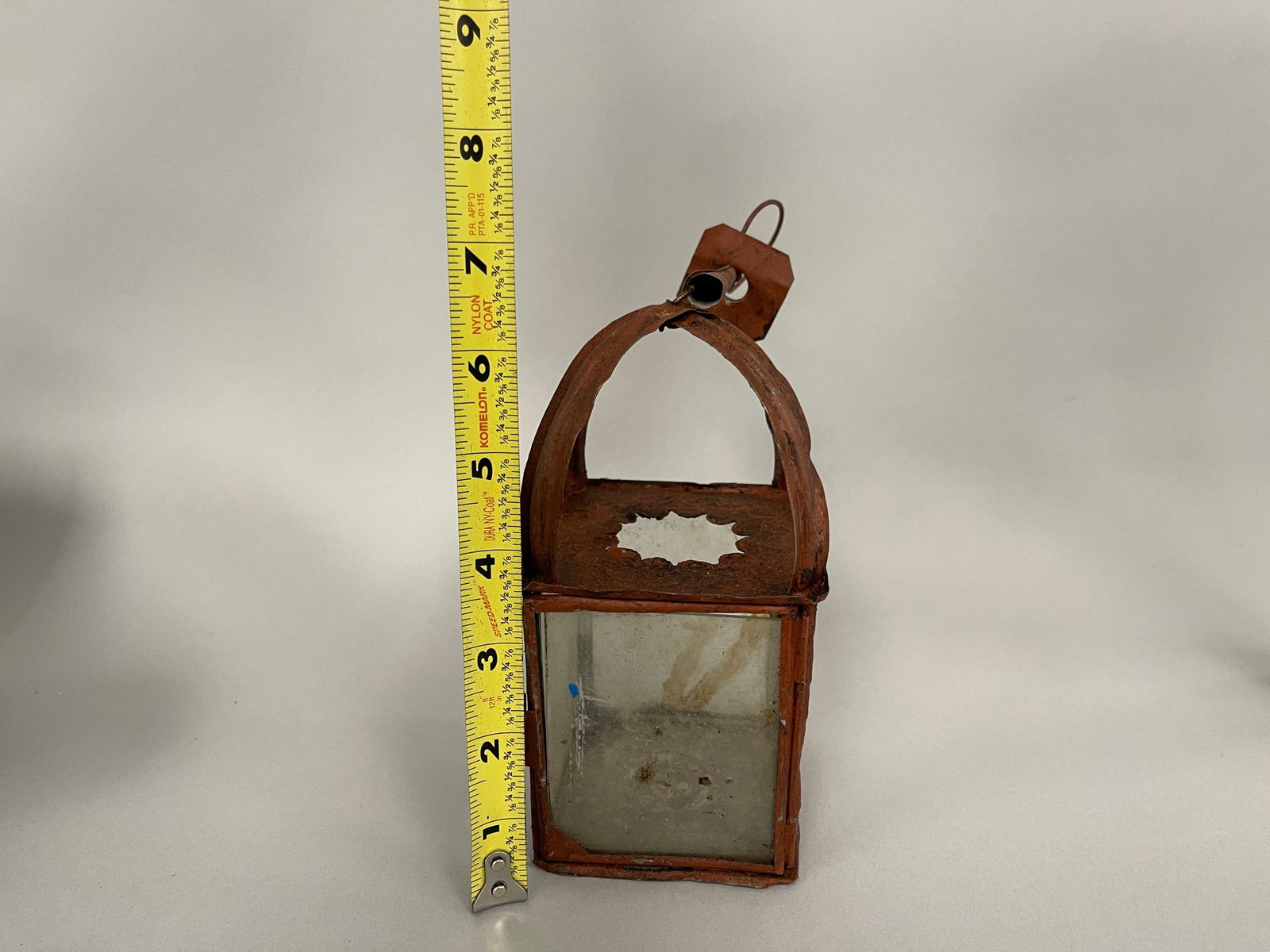 EARLY PAINTED TIN LANTERN - 4