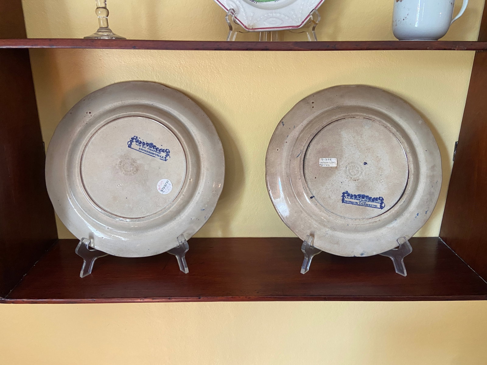 TWO DECORATIVE BLUE PLATES - 2