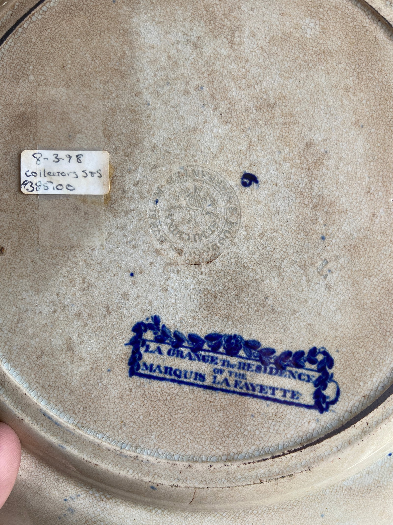 TWO DECORATIVE BLUE PLATES - 4