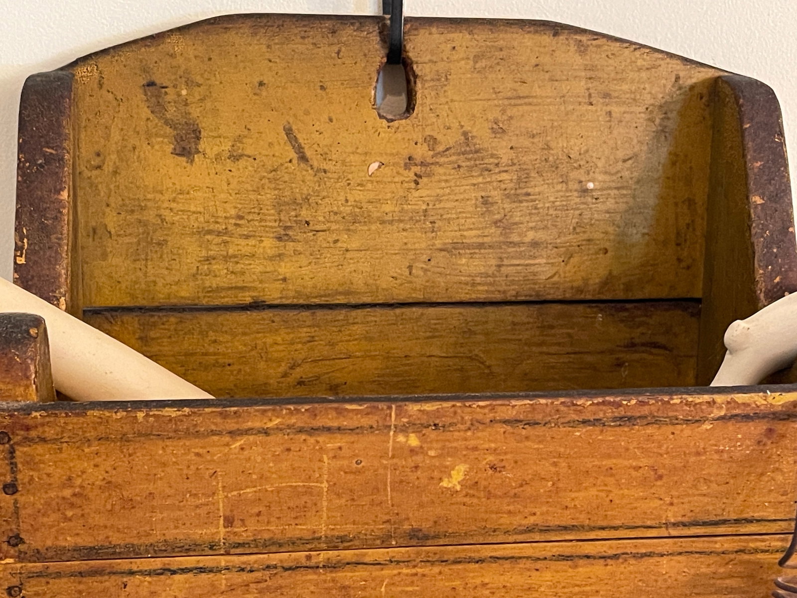 EARLY PAINTED WALL BOX - 3