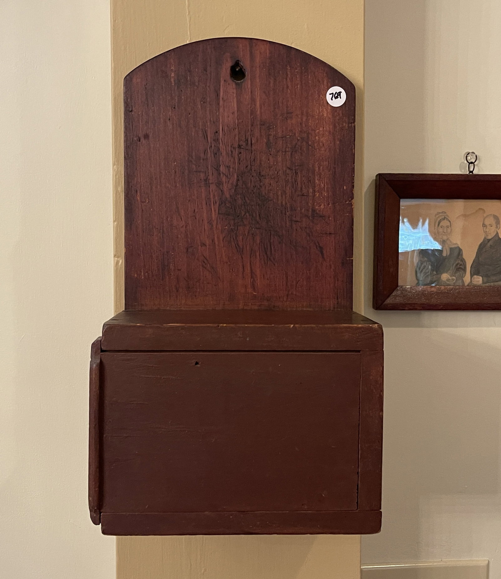 EARLY SLIDE WALL BOX: EARLY SLIDE WALL BOX 9" X 5.5" X 16"