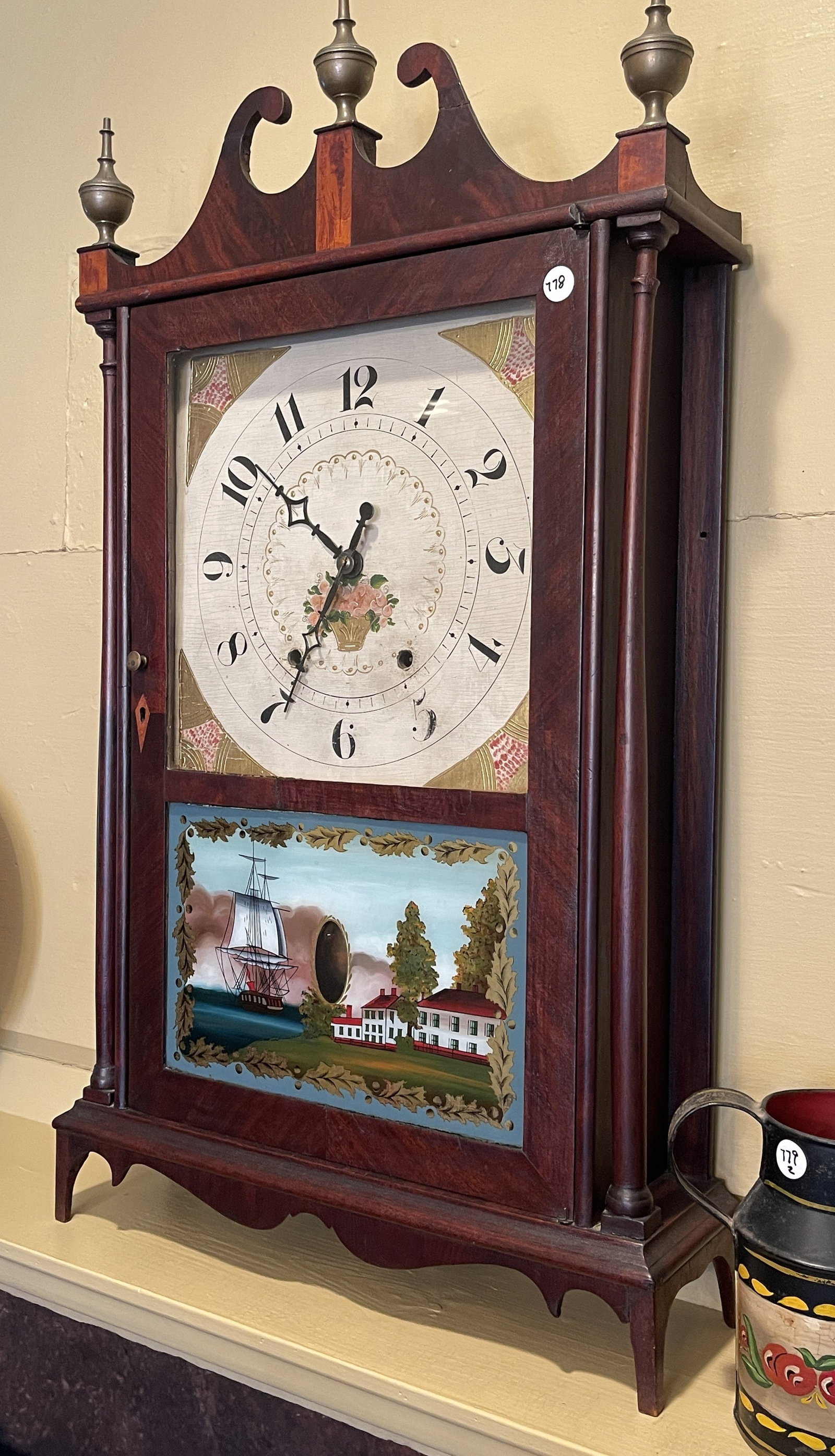 LITCHFIELD CT PILLAR AND SCROLL CLOCK - 2