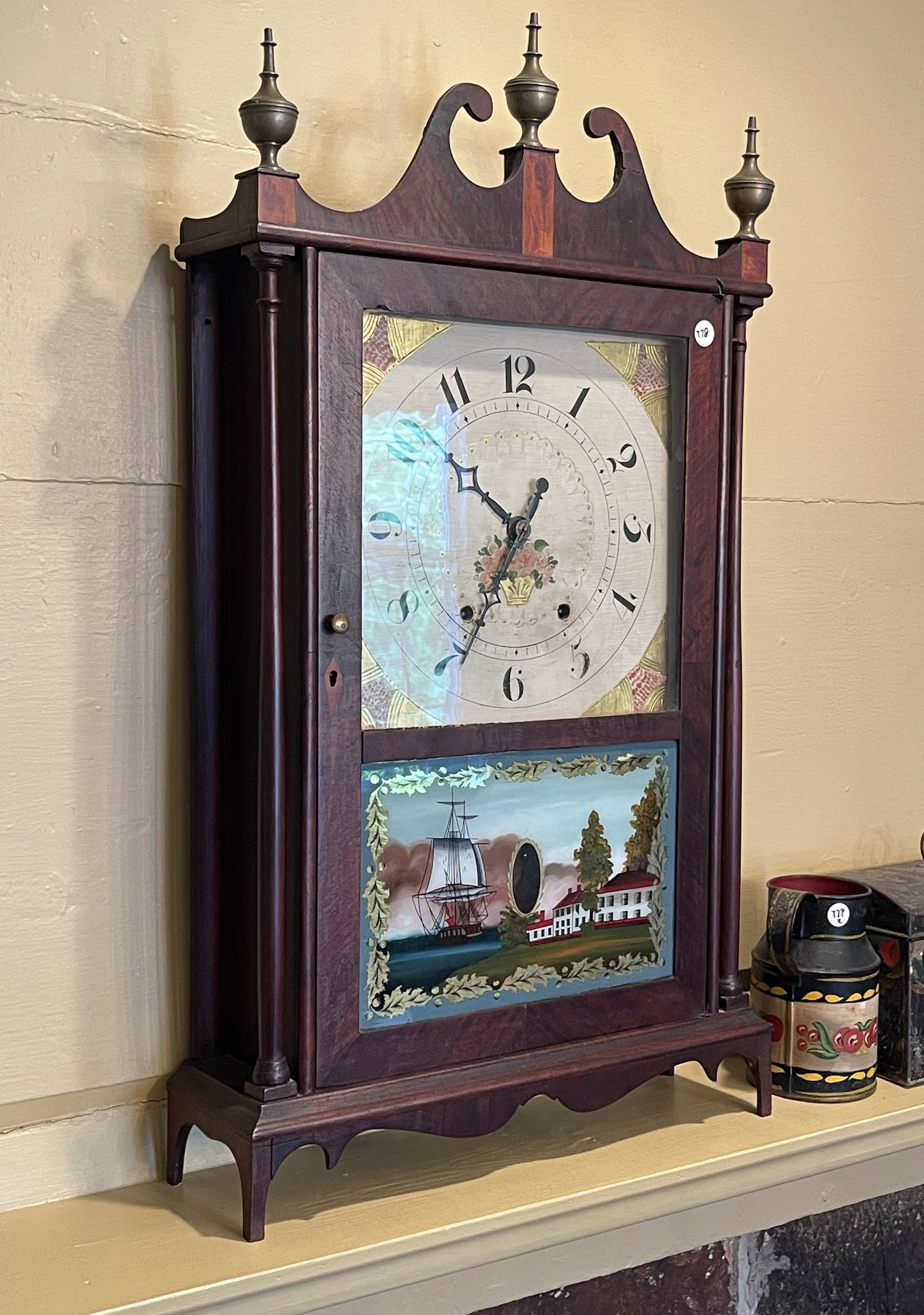LITCHFIELD CT PILLAR AND SCROLL CLOCK - 3