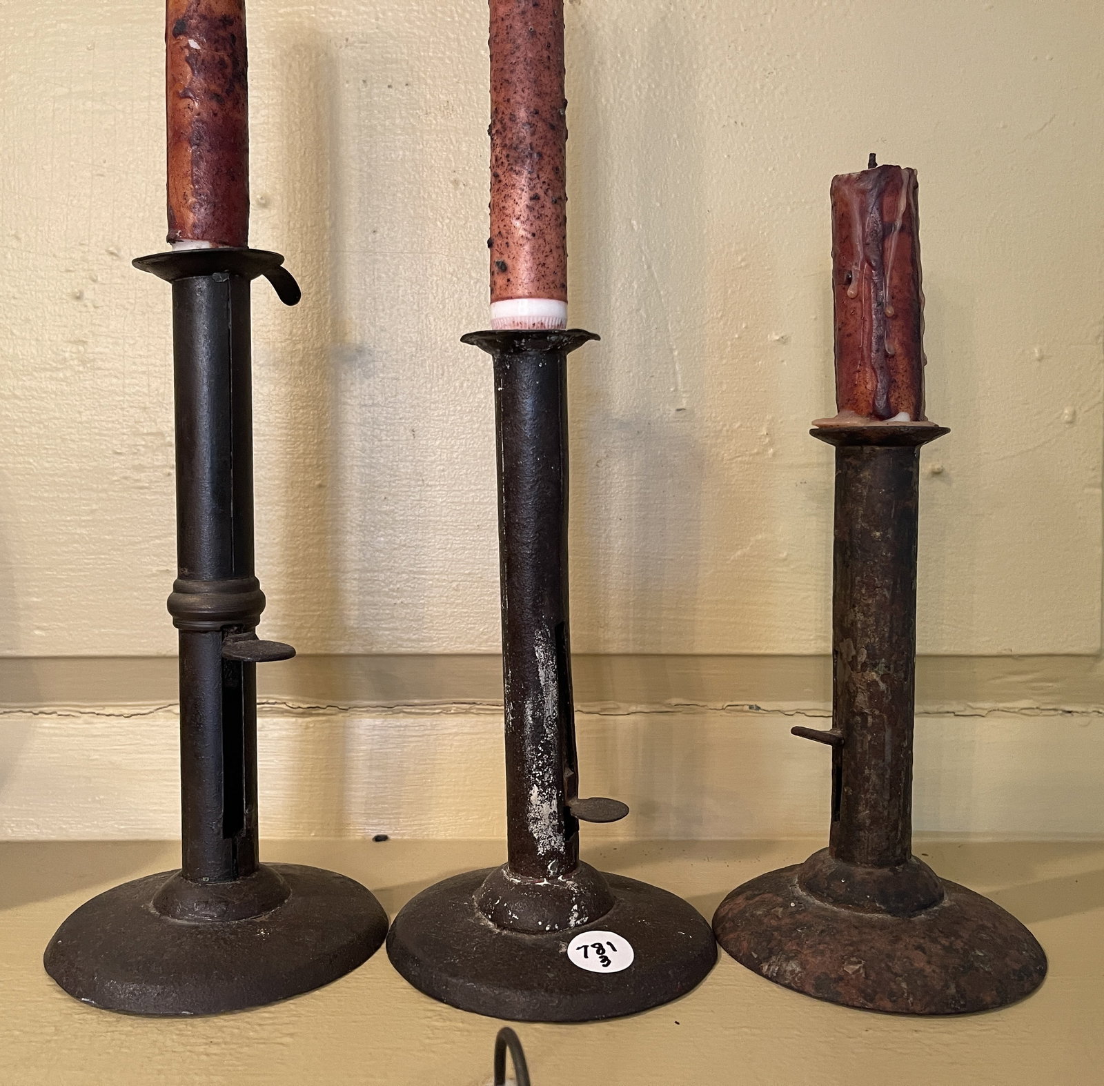 3 PUSH UP CANDLESTICKS: 3 PUSH UP CANDLESTICKS 6" , 7" , 8"
