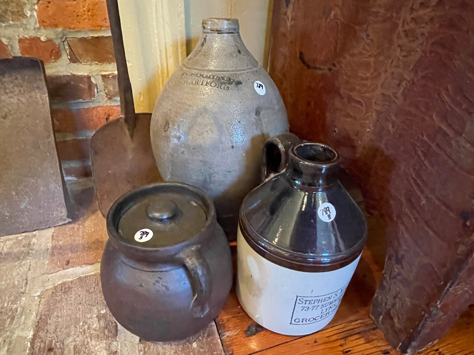 THE THREE STONEWARE ITEMS (1 of 2)