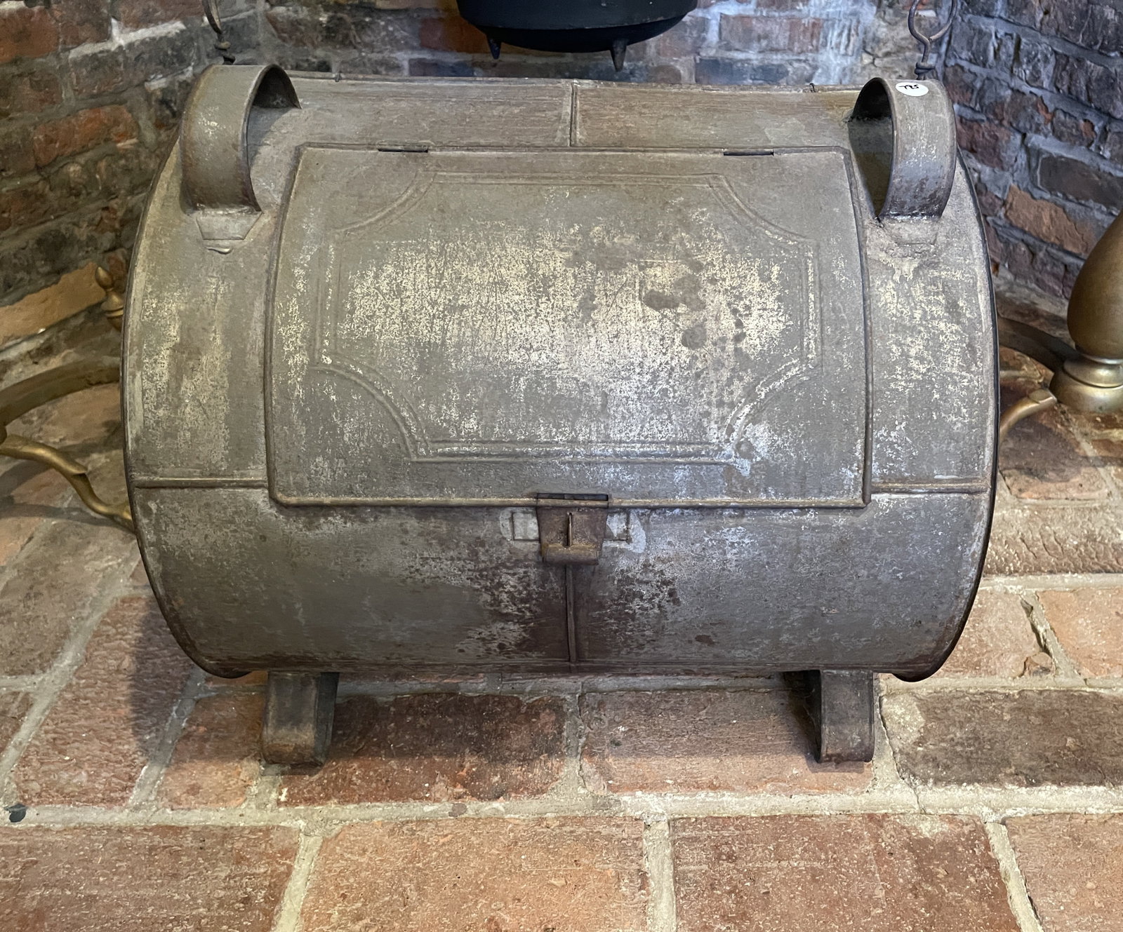 19TH C TIN ROTISSERIE BROILER: 19TH C TIN ROTISSERIE BROILER 19" X 16" X 11"