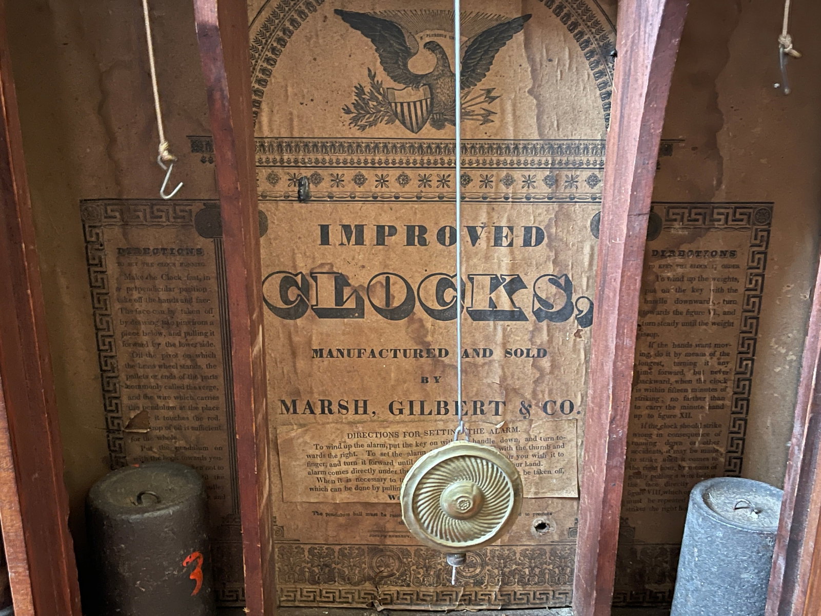 19TH C MARH GILBERT CLOCK - 2