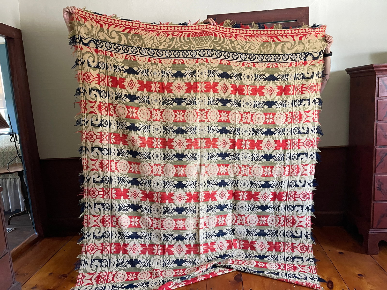 MULTI COLORED COVERLET - 2