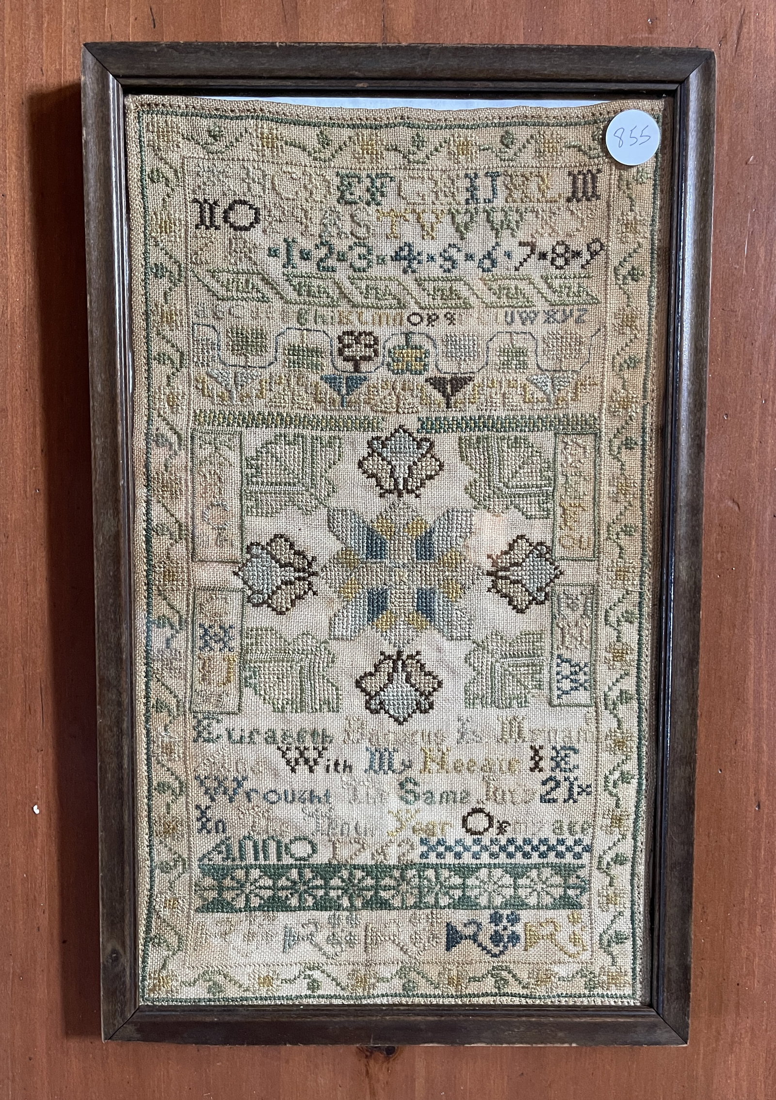 NEEDLE WORK 1762 SAMPLER (1 of 2)