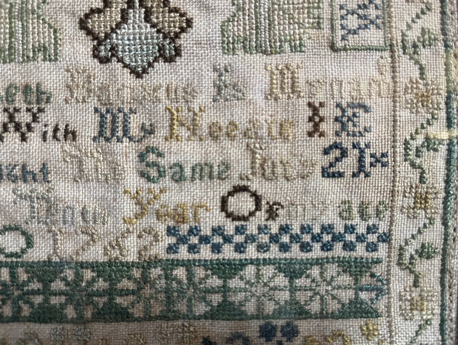 NEEDLE WORK 1762 SAMPLER - 2
