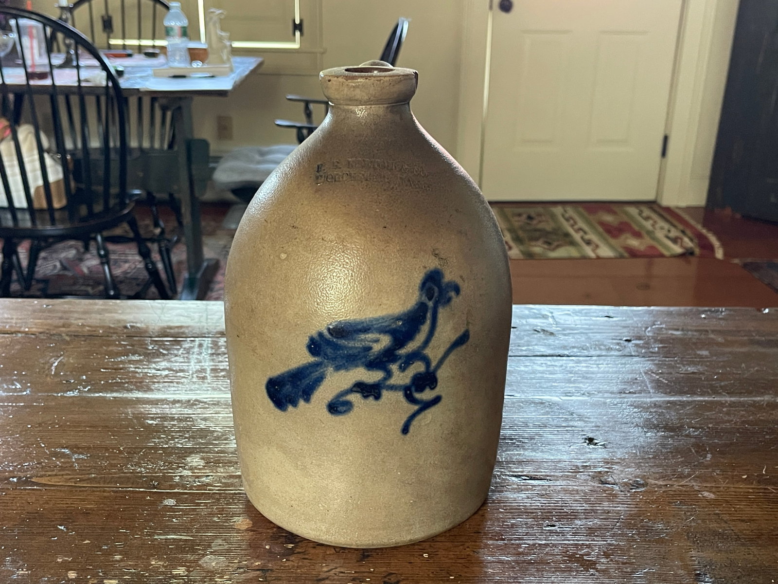 NORTON STONEWARE JUG WITH BIRD (1 of 3)