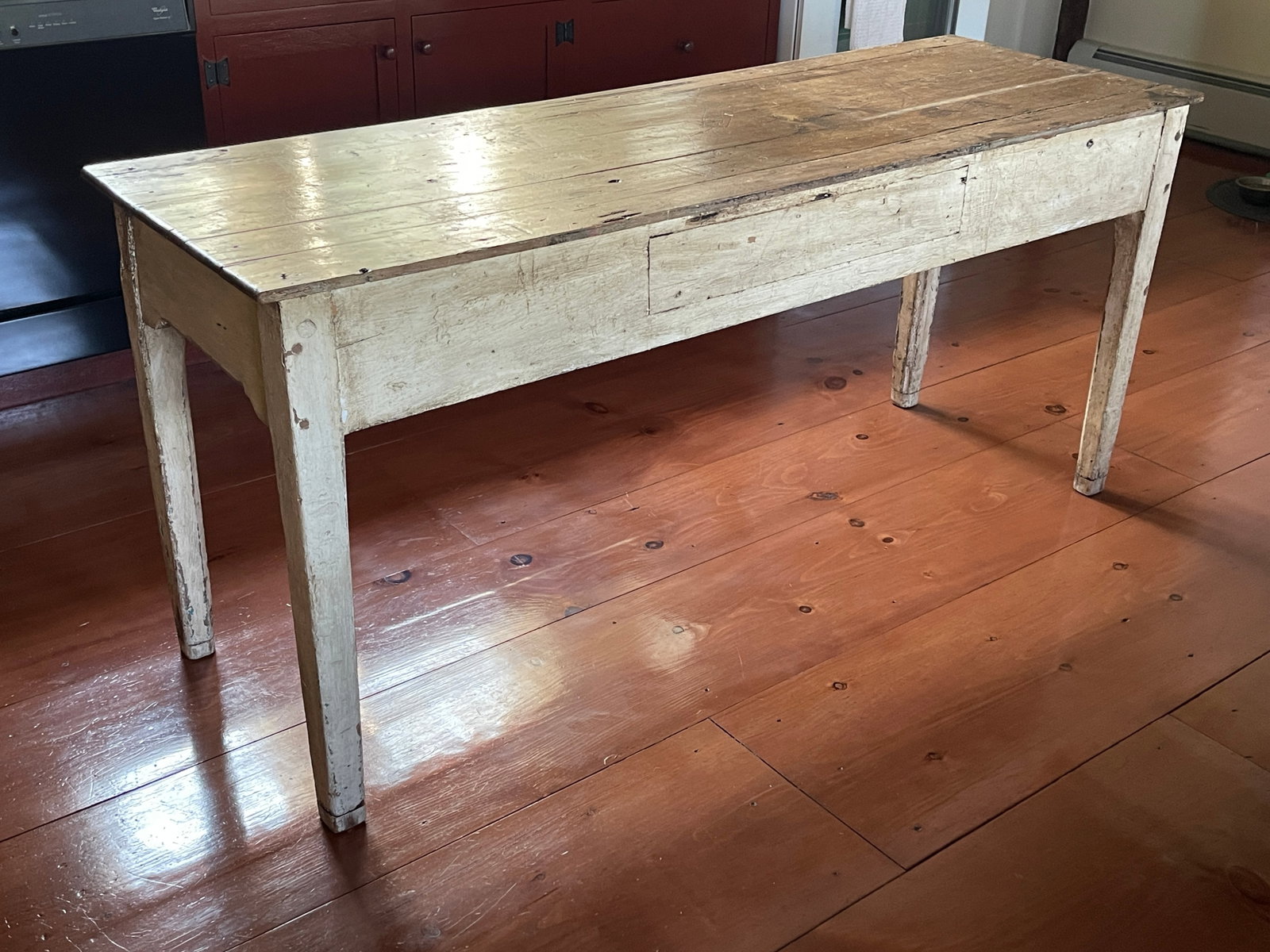 PRIMITIVE PAINTED WORK TABLE - 4