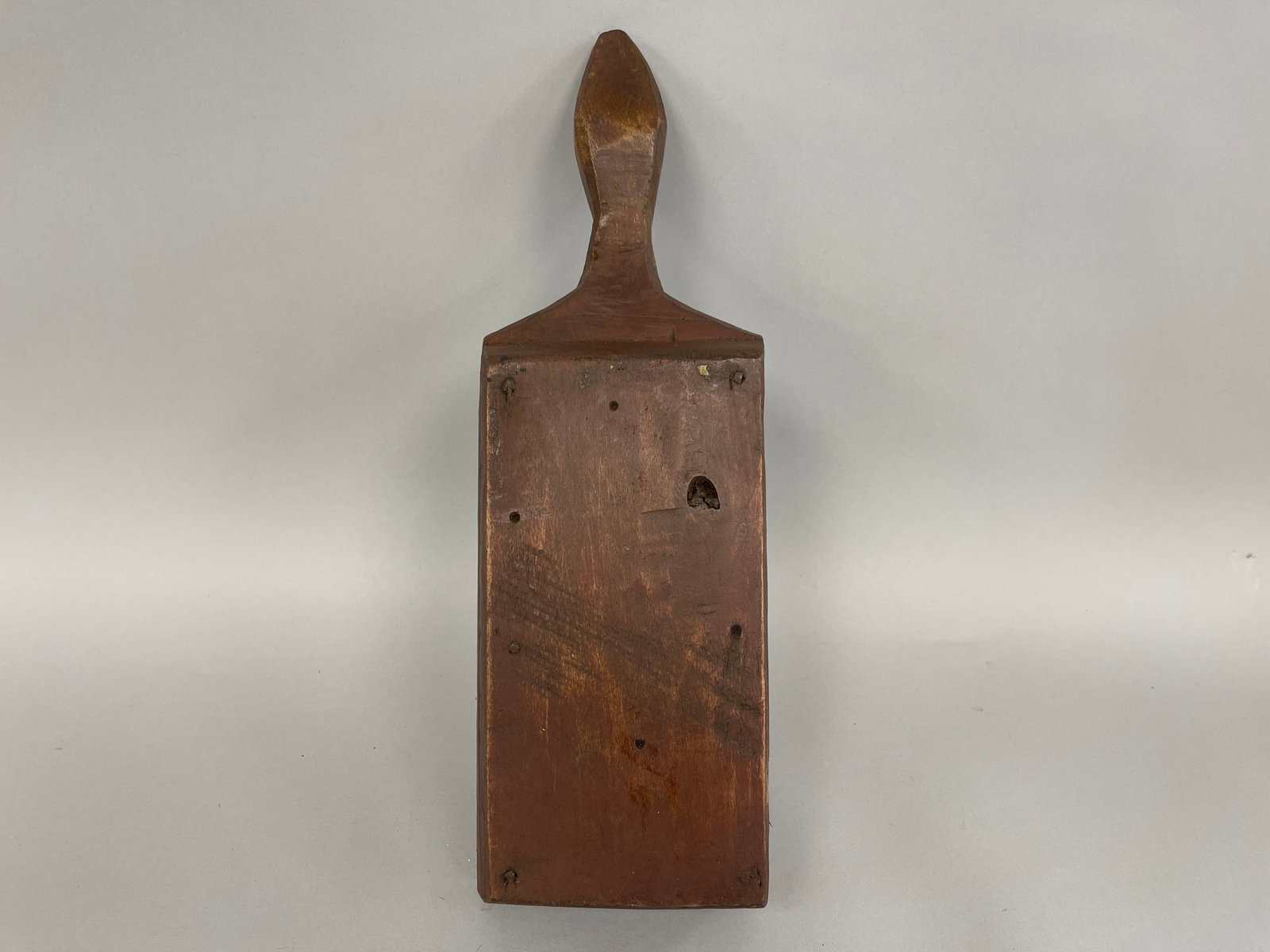 LARGE RECTANGULAR WOODEN HANDLED FOOD MOLD - 5