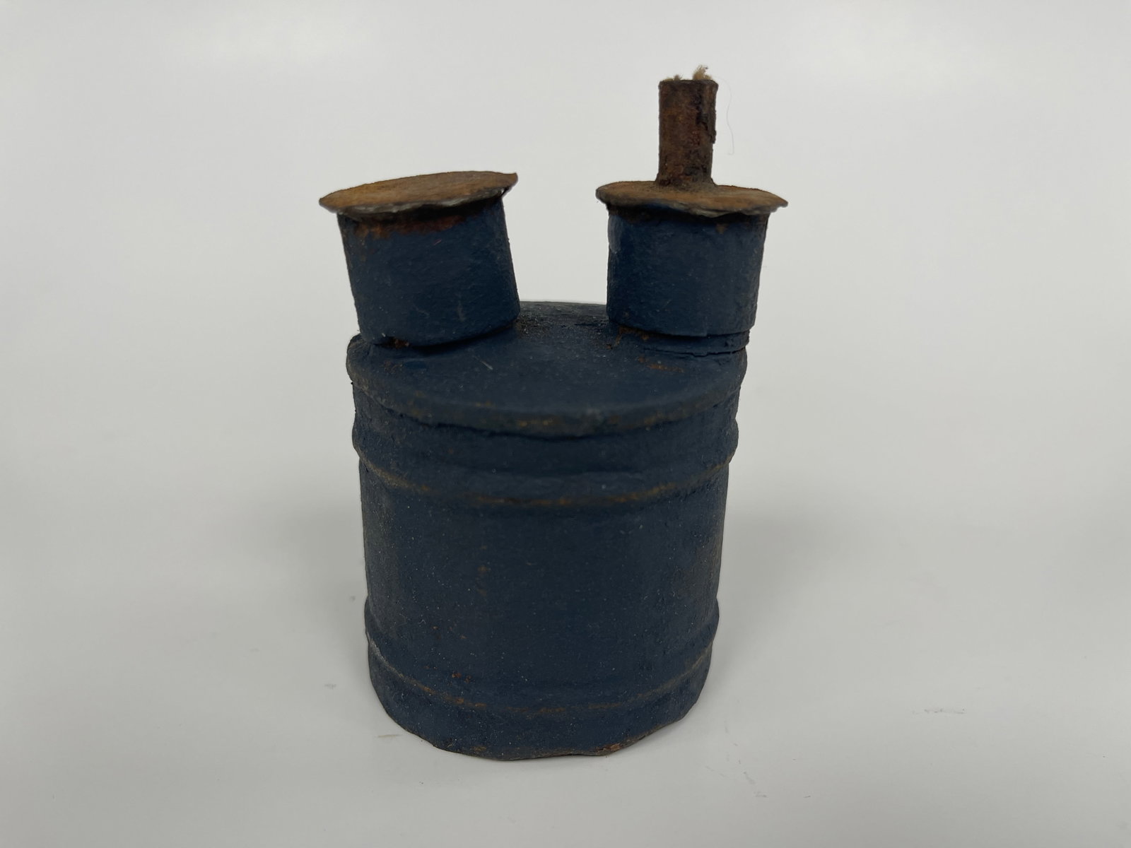 SHEET IRON MINIATURE BLUE WHALE OIL LAMP (1 of 3)