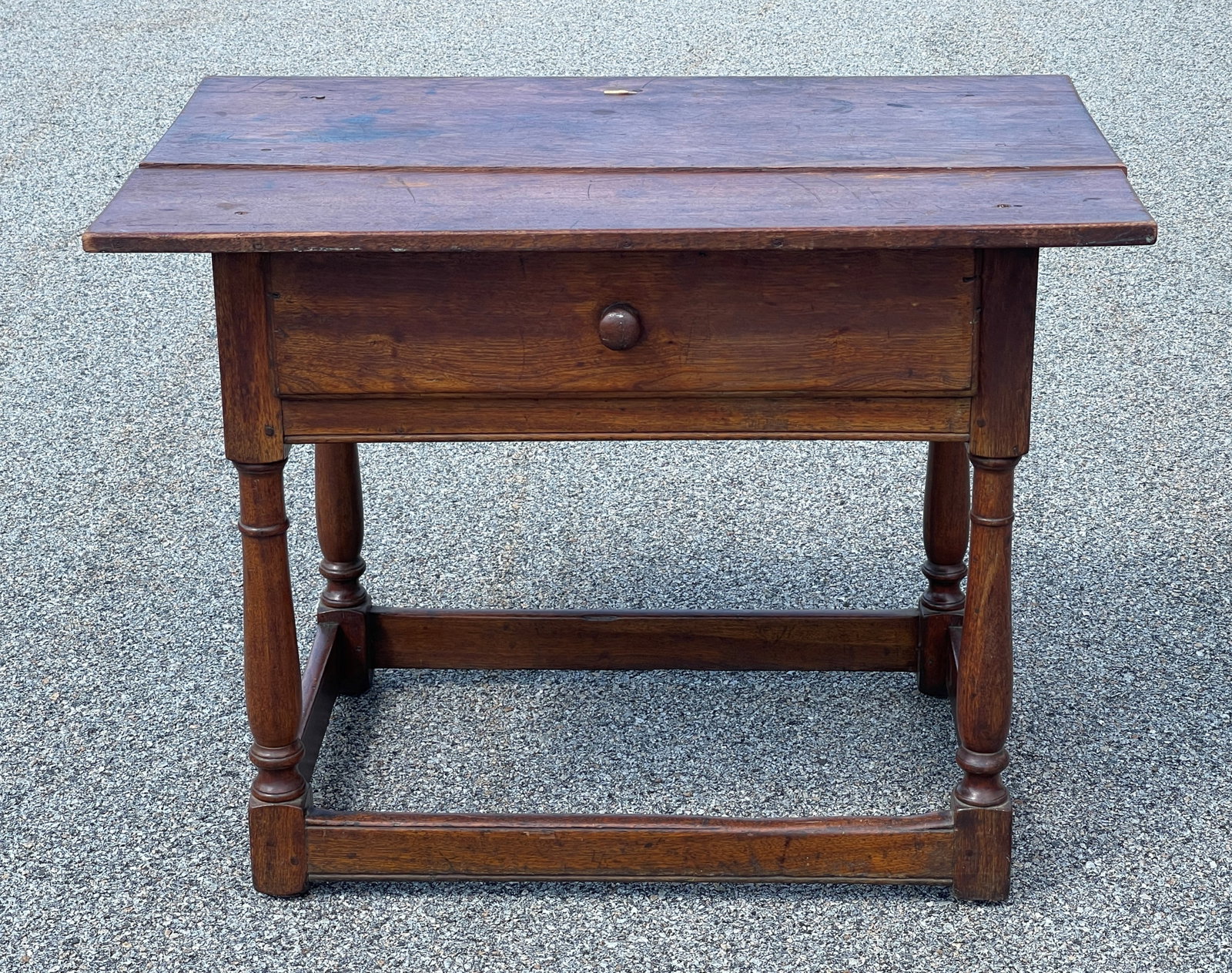 EARLY ONE DRAWER TAVERN TABLE (1 of 4)