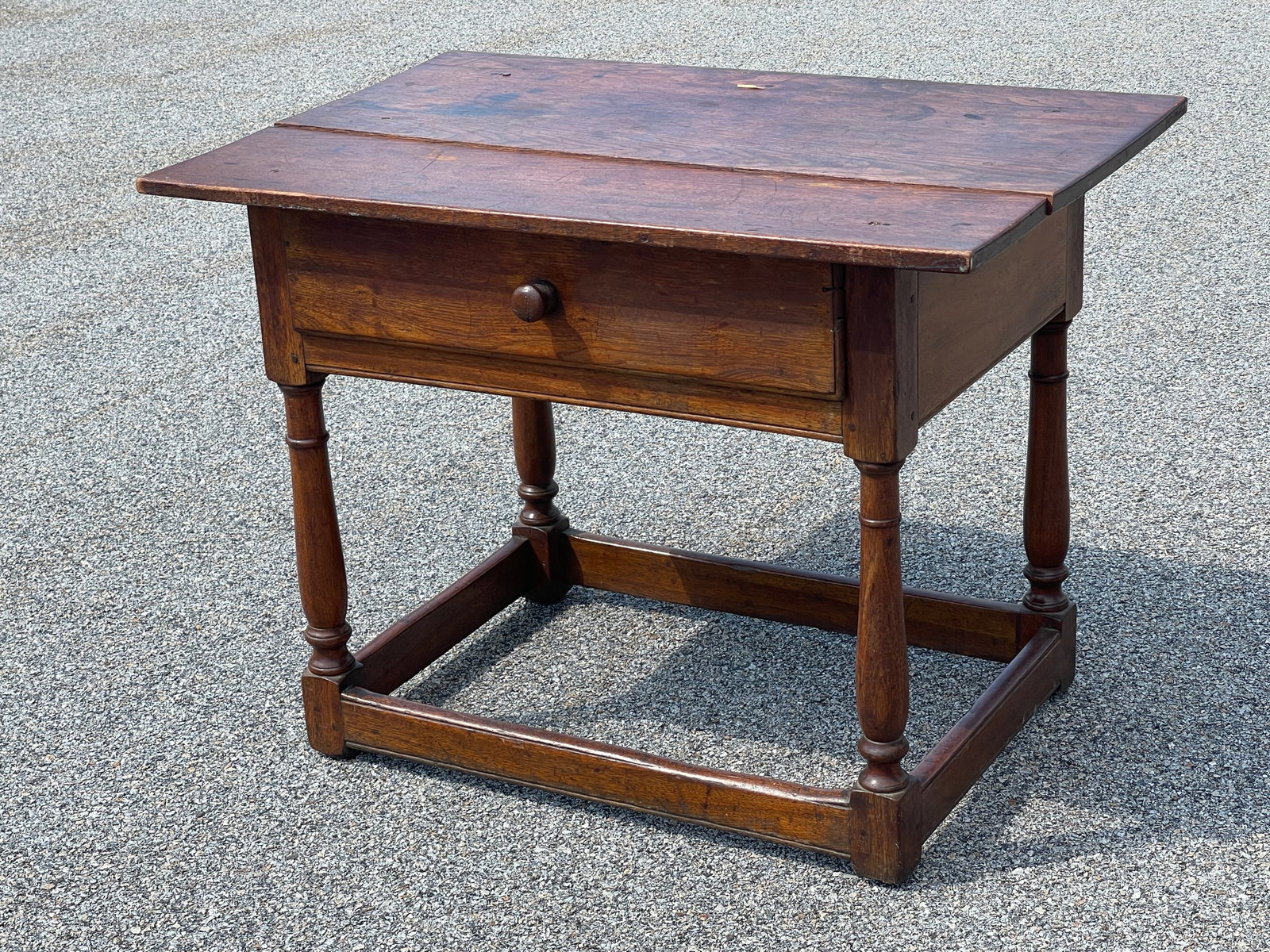 EARLY ONE DRAWER TAVERN TABLE - 2