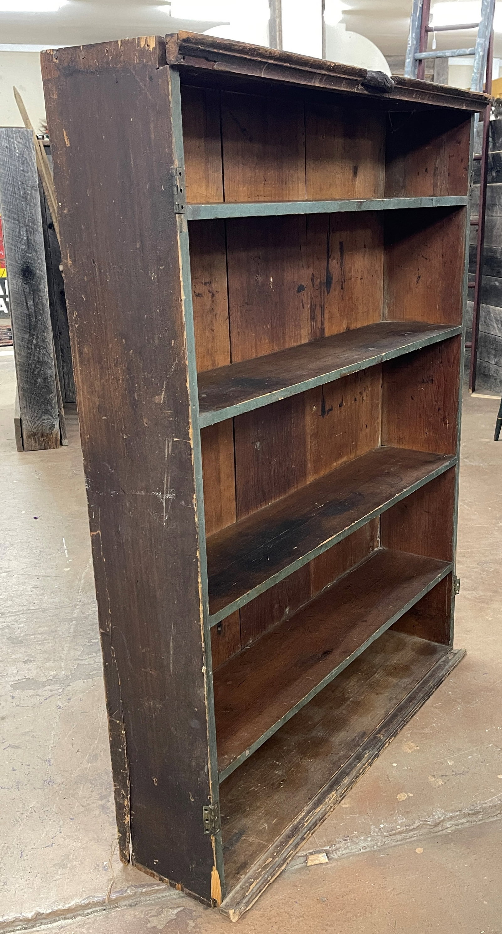 19TH C OPEN SHELF UNIT / BOOKCASE (1 of 2)