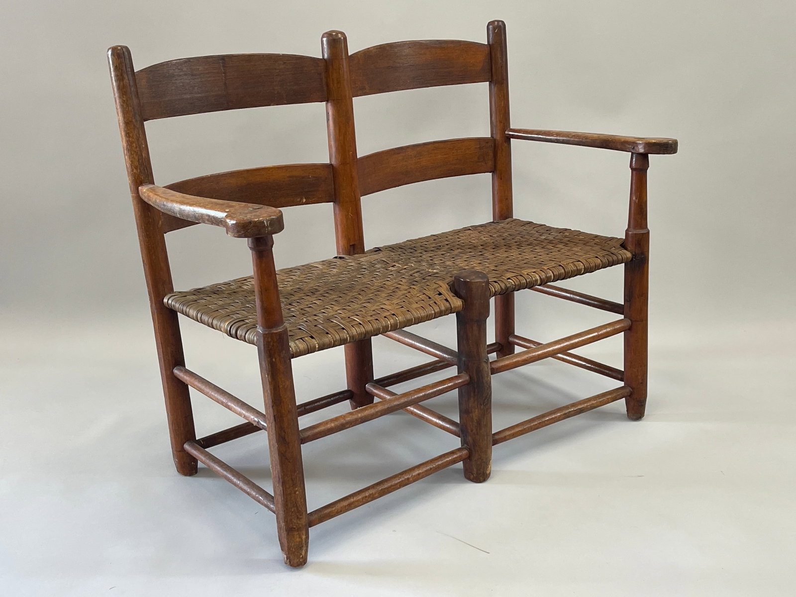 EARLY DOUBLE SEATED WAGON BENCH - 2