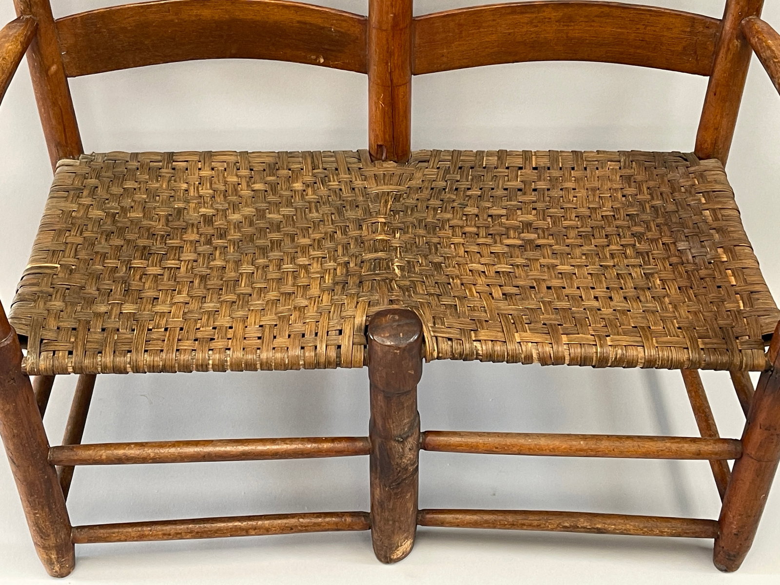 EARLY DOUBLE SEATED WAGON BENCH - 4