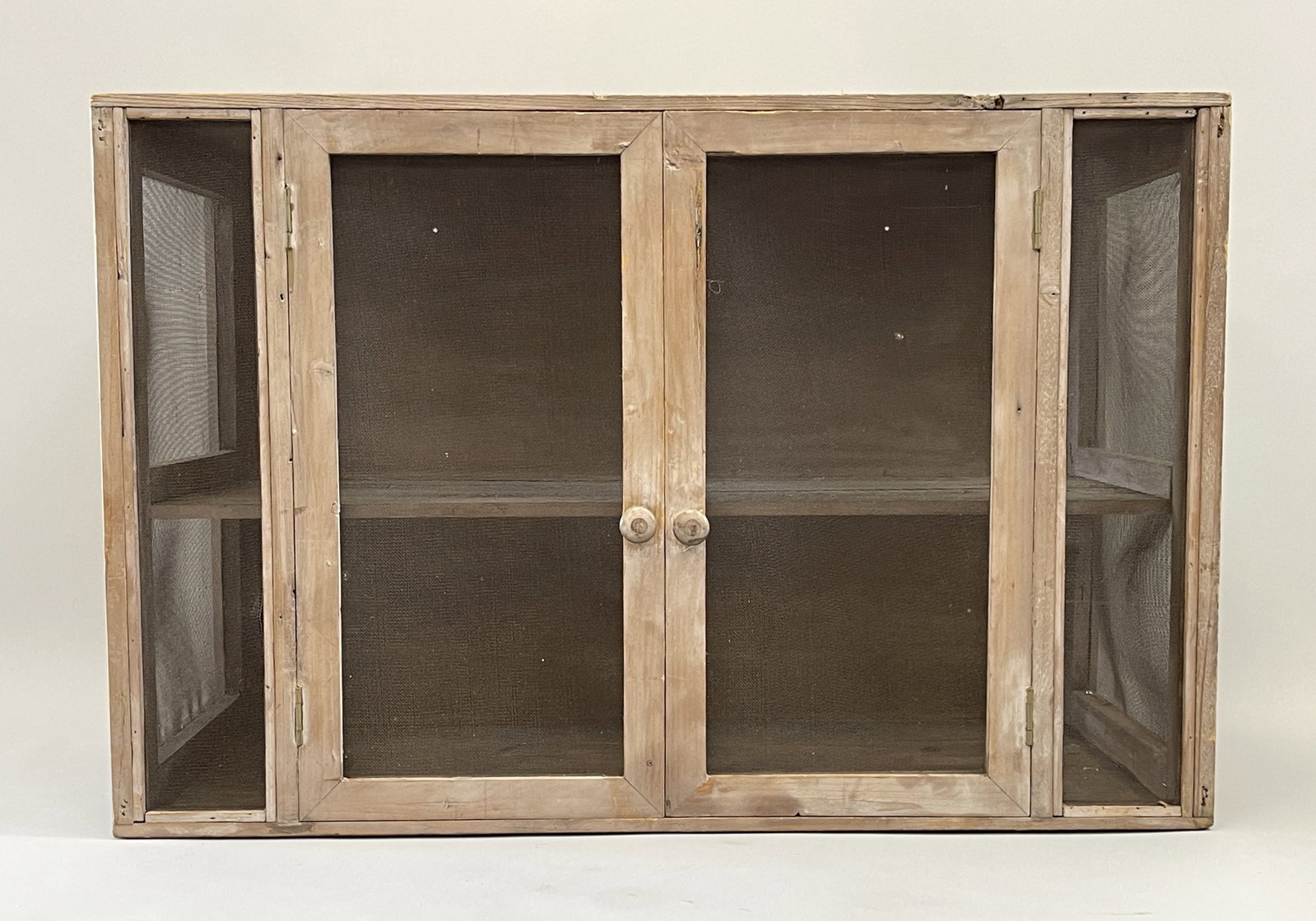 TWO DOOR PAINTED SCREEN DOOR PIE SAFE: TWO DOOR PAINTED SCREEN DOOR PIE SAFE, 15 X 36 X 24T