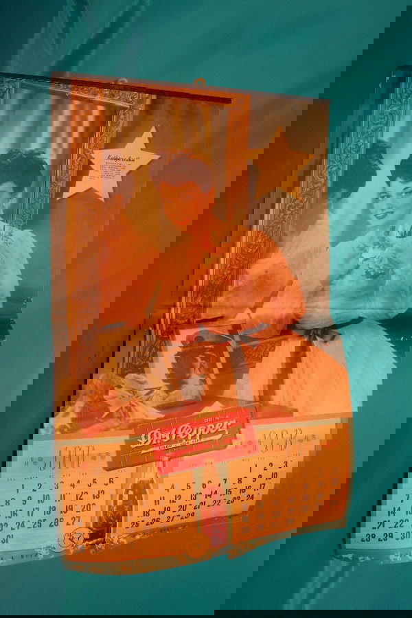 339 1945 Dr Pepper calendar with actress Kathryn Booth