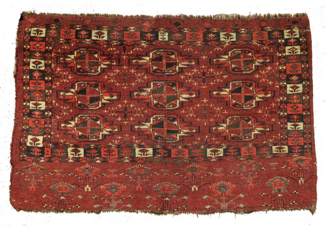 Turkmen Chuval, Central Asia, 19th C., 3'6" x 2'6" (1 of 8)