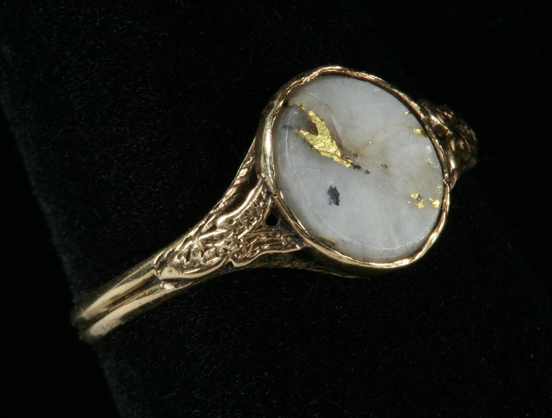 California 14K & Gold Quartz Ring - 19th Century (1 of 5)