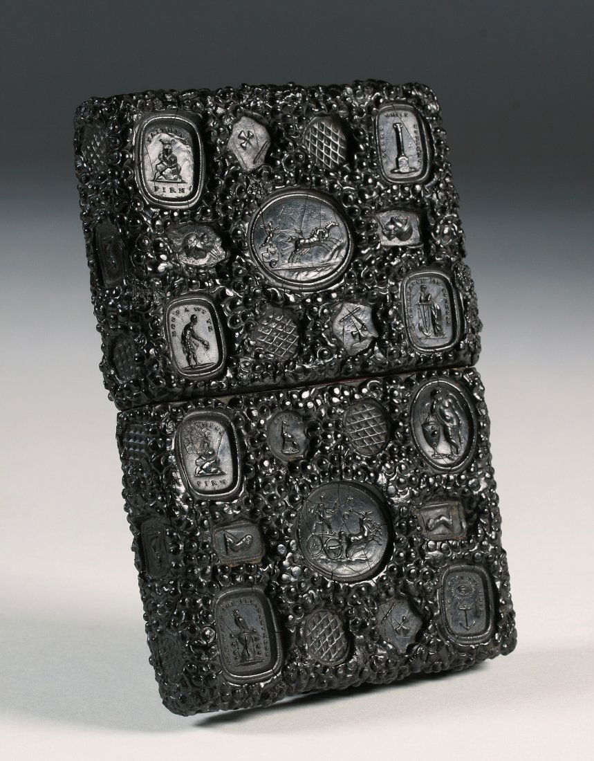 Victorian Sealing Wax Card Case with Armorial Decoration (1 of 8)