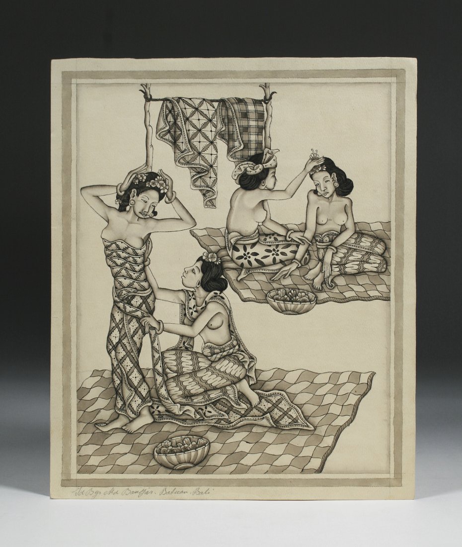 Balinese Painting by Ida Bagus Made (1915-1999) Batuan, Bali (1 of 9)