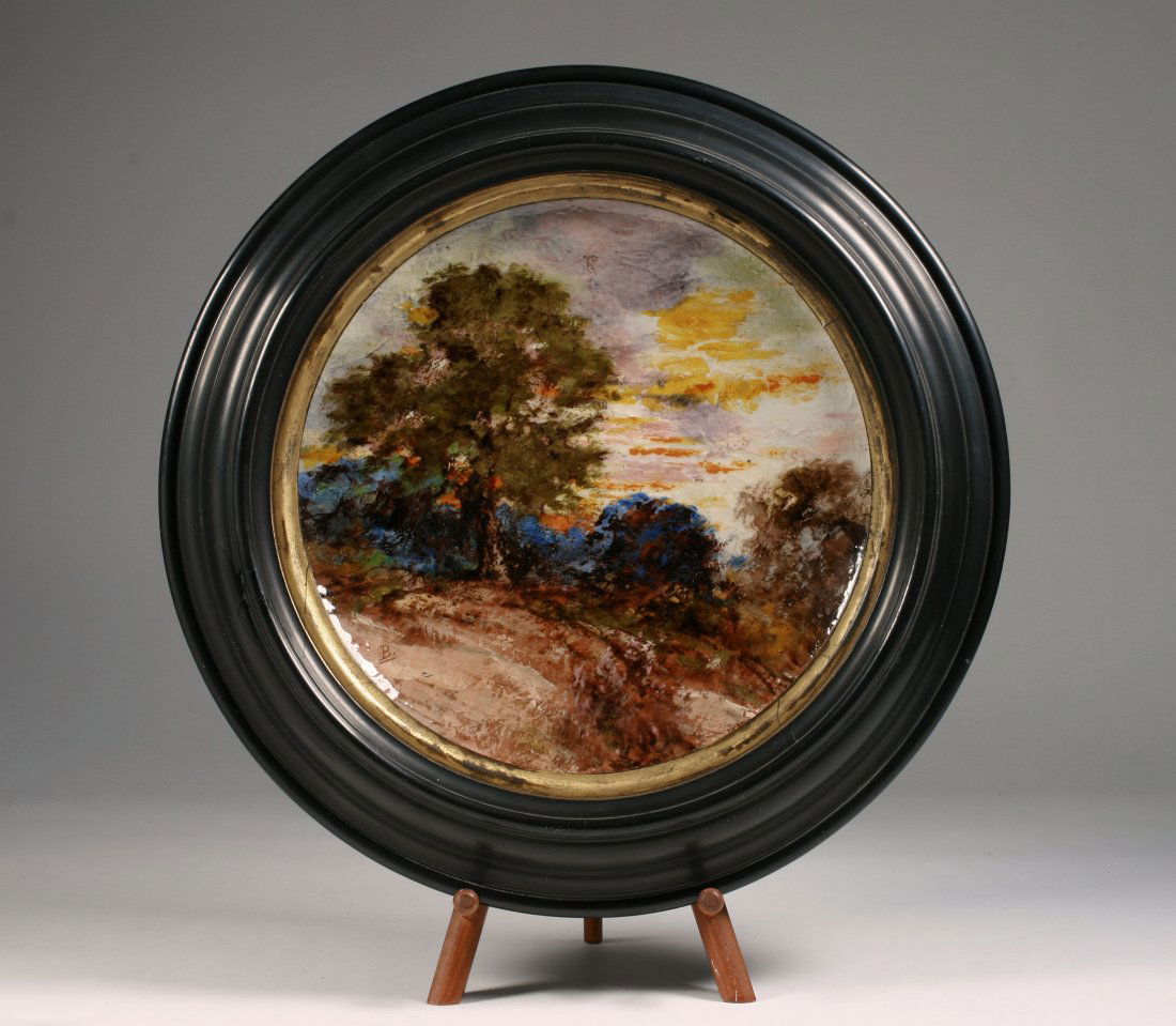 French Impressionist Barbotine Plaque by Felix Braquemond for Haviland 1875 (1 of 13)