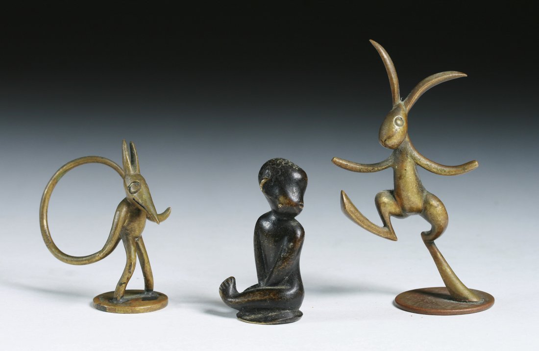 Hagenauer Werkstatte - Three Miniature Austrian Bronze Figures (1 of 11)