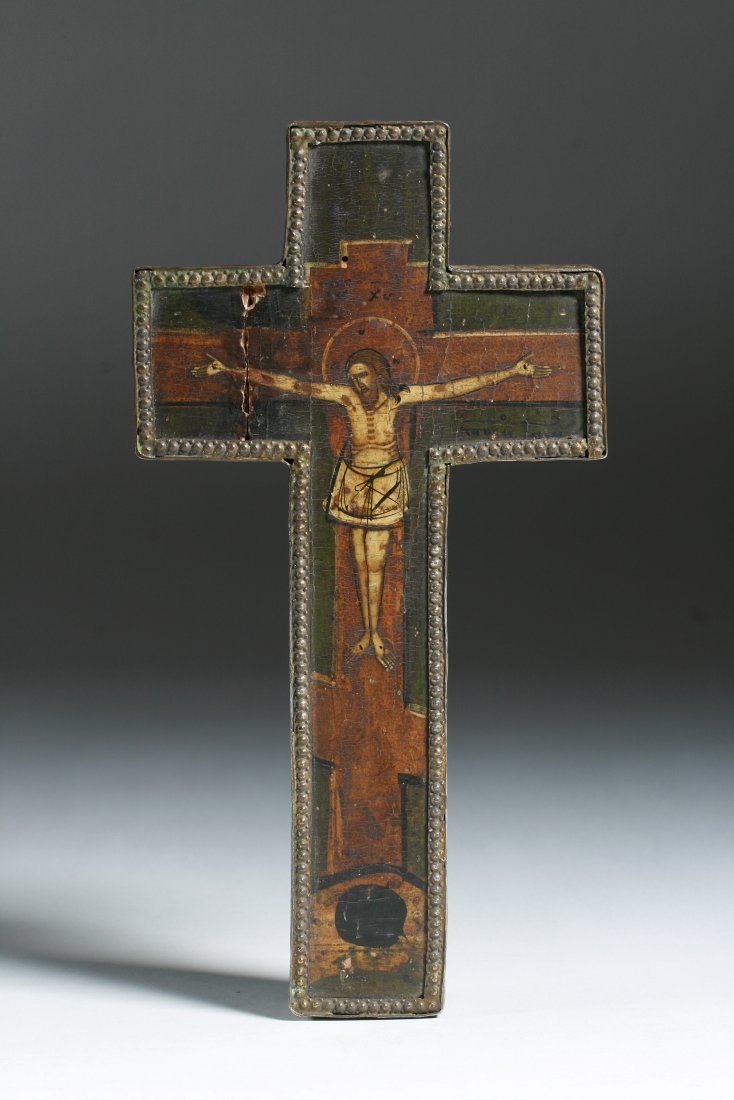 Early Russian Byzantine Painted Crucifix Icon (1 of 18)