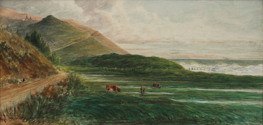 Alfred Villiers Farnsworth (1858-1908)  Marin Headlands Watercolor 1890s (1 of 11)