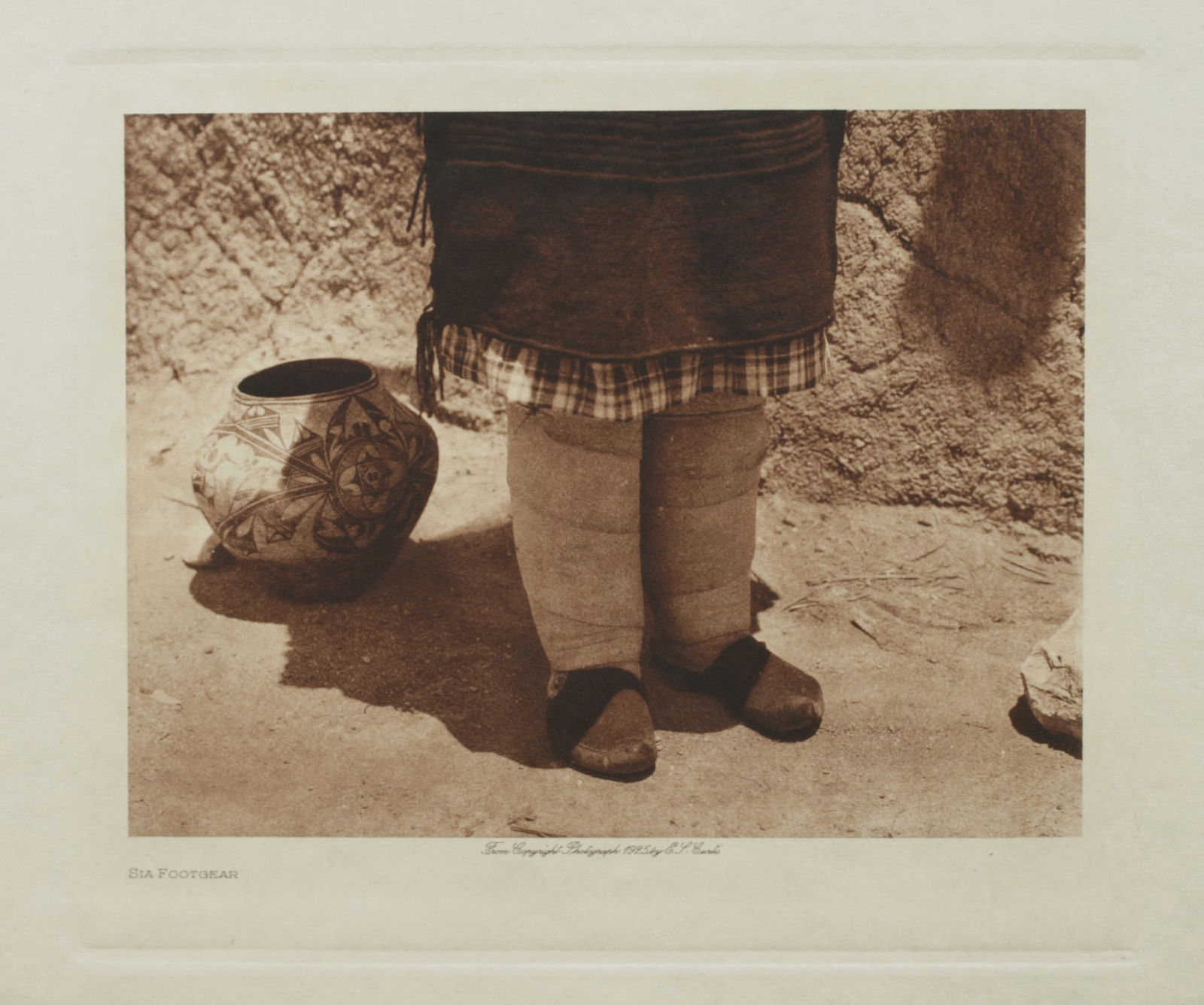 Edward Curtis Gravure Photograph  "Sia Footgear" 1925 (1 of 6)