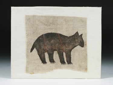 Old Navajo Memory Aid Painting Fetish on Muslim